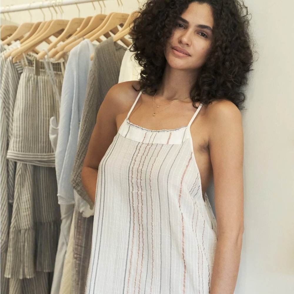 Gorgeous & Airy Canggu Maxi Dress by Handloom Los Angeles  in the color Natural